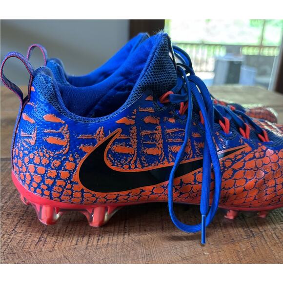 Nike‎ Vapor Untouchable Pro Football Cleats Orange Blue Snake 880407-408 Size 11 - Picture 8 of 16